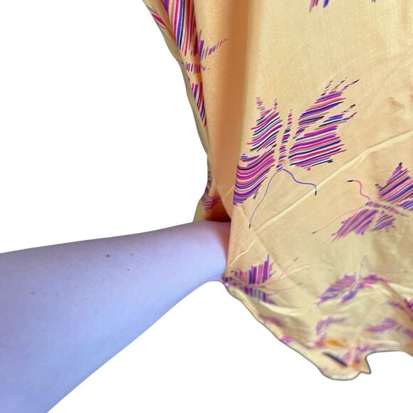 VTG 1980’a Diane Von Furstenburg 100% Silk Butterfly Print Shift Midi Dress 6 - Picture 5 of 8